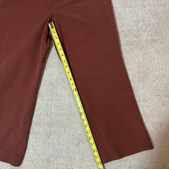 Theory Pants Women’s Size 10 Brown Cropped Wide Leg Culottes - Picture 6 of 11